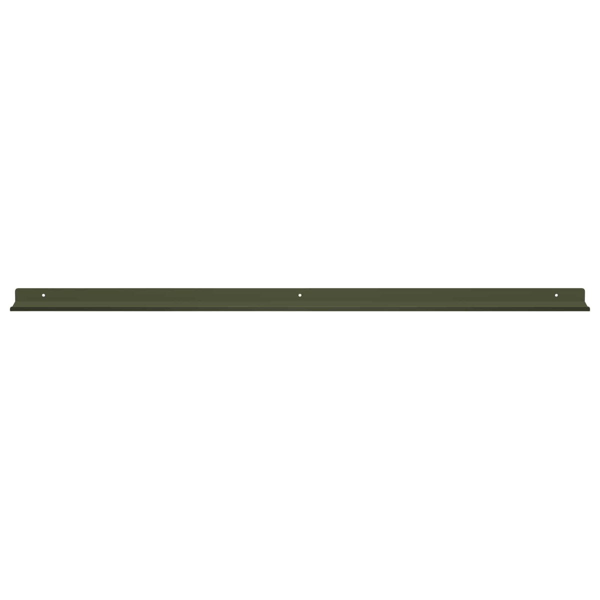 Lebdeća polica 2 pcs Maslinasto zelena 100 x 9 x 2,5 cm Čelik