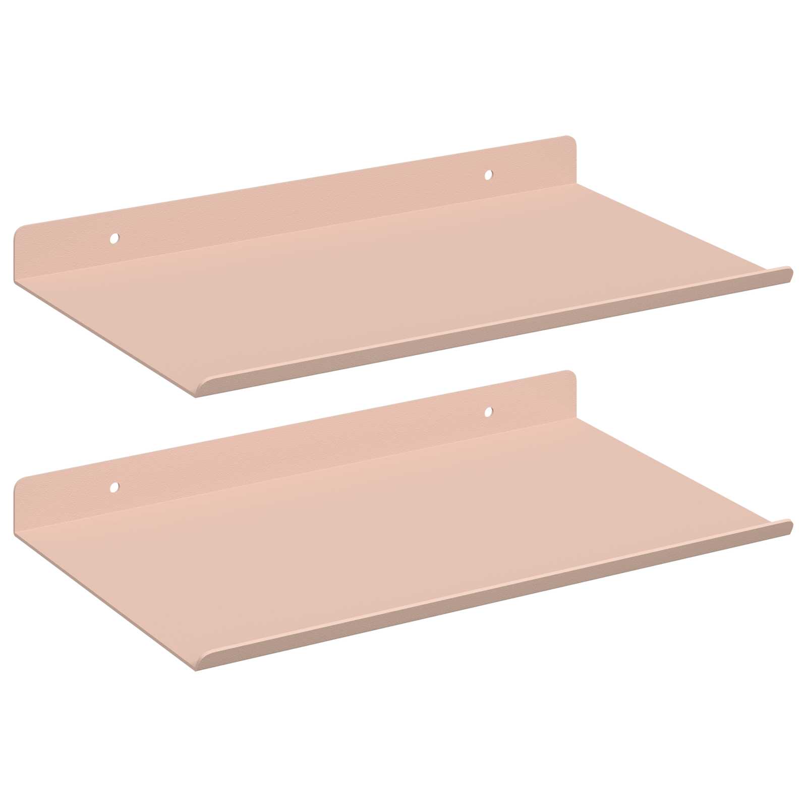 Lebdeća polica Zidne 2 pcs Ružičasta 30 x 18 x 2,5 cm Čelik
