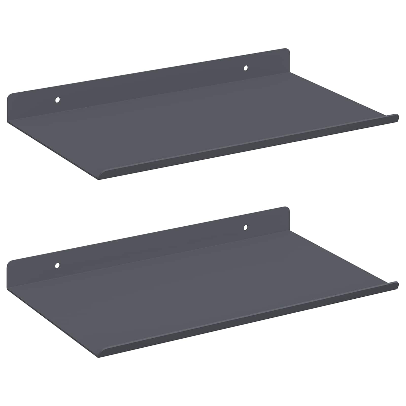 Lebdeća polica Zidne 2 pcs Antracit 30 x 18 x 2,5 cm Čelik