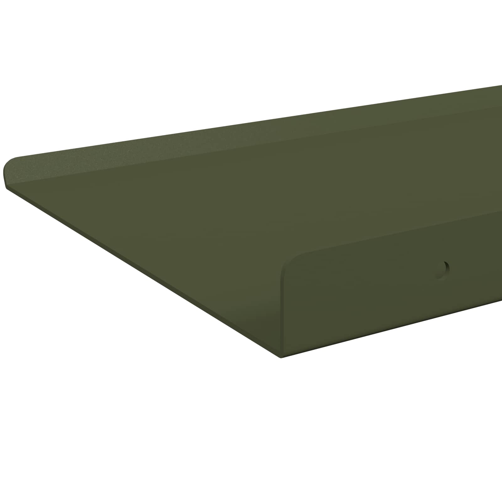 Lebdeća polica 2 pcs Maslinasto zelena 30 x 18 x 2,5 cm Čelik