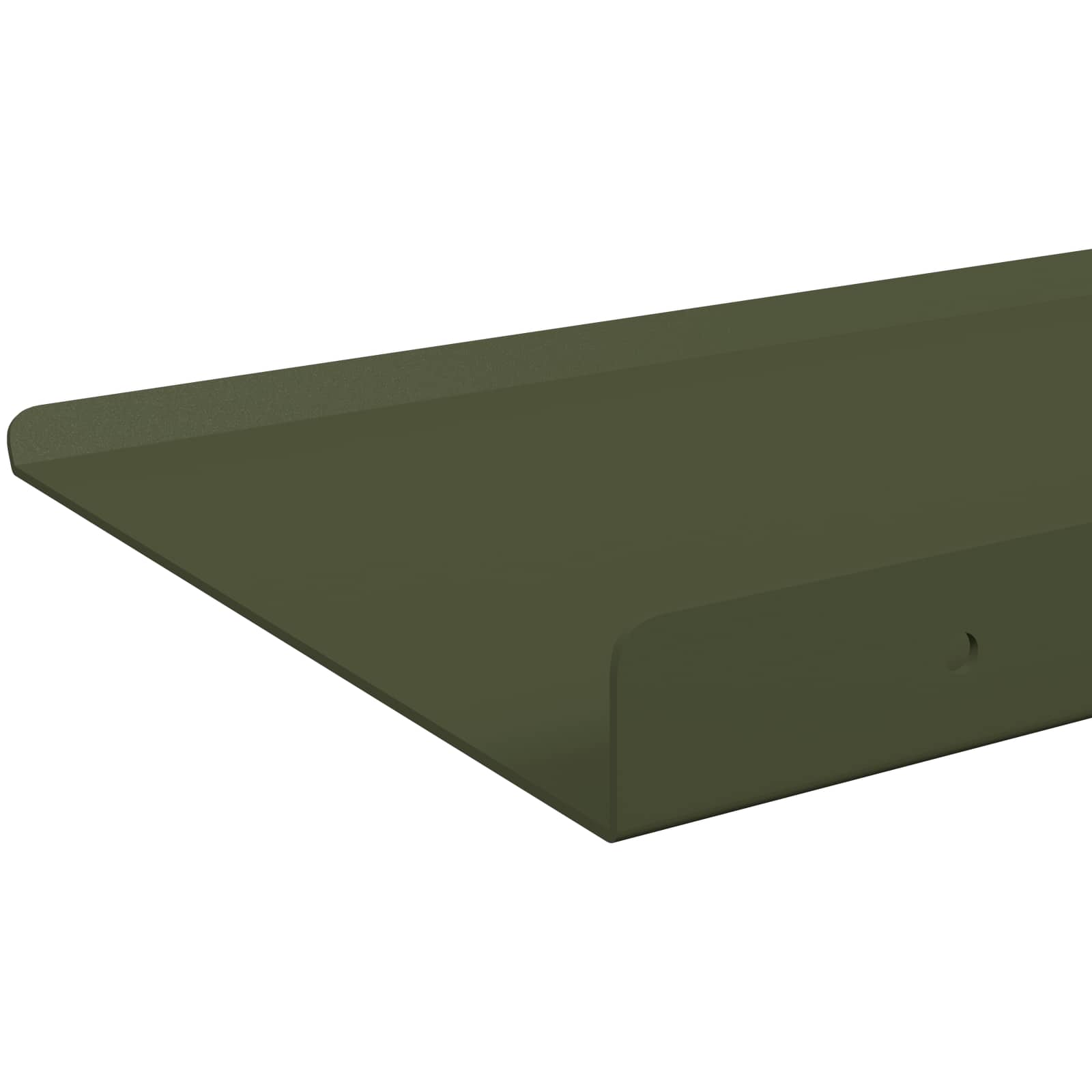 Lebdeća polica 4 pcs Maslinasto zelena 30 x 18 x 2,5 cm Čelik