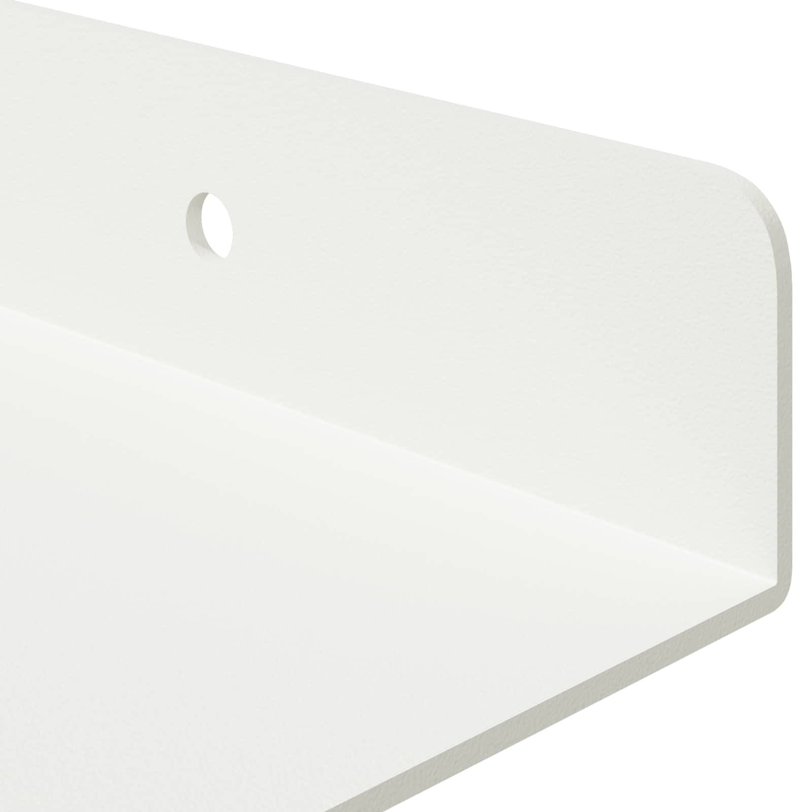 Lebdeća polica Zidne 2 pcs Bijeli 30 x 18 x 2,5 cm Čelik
