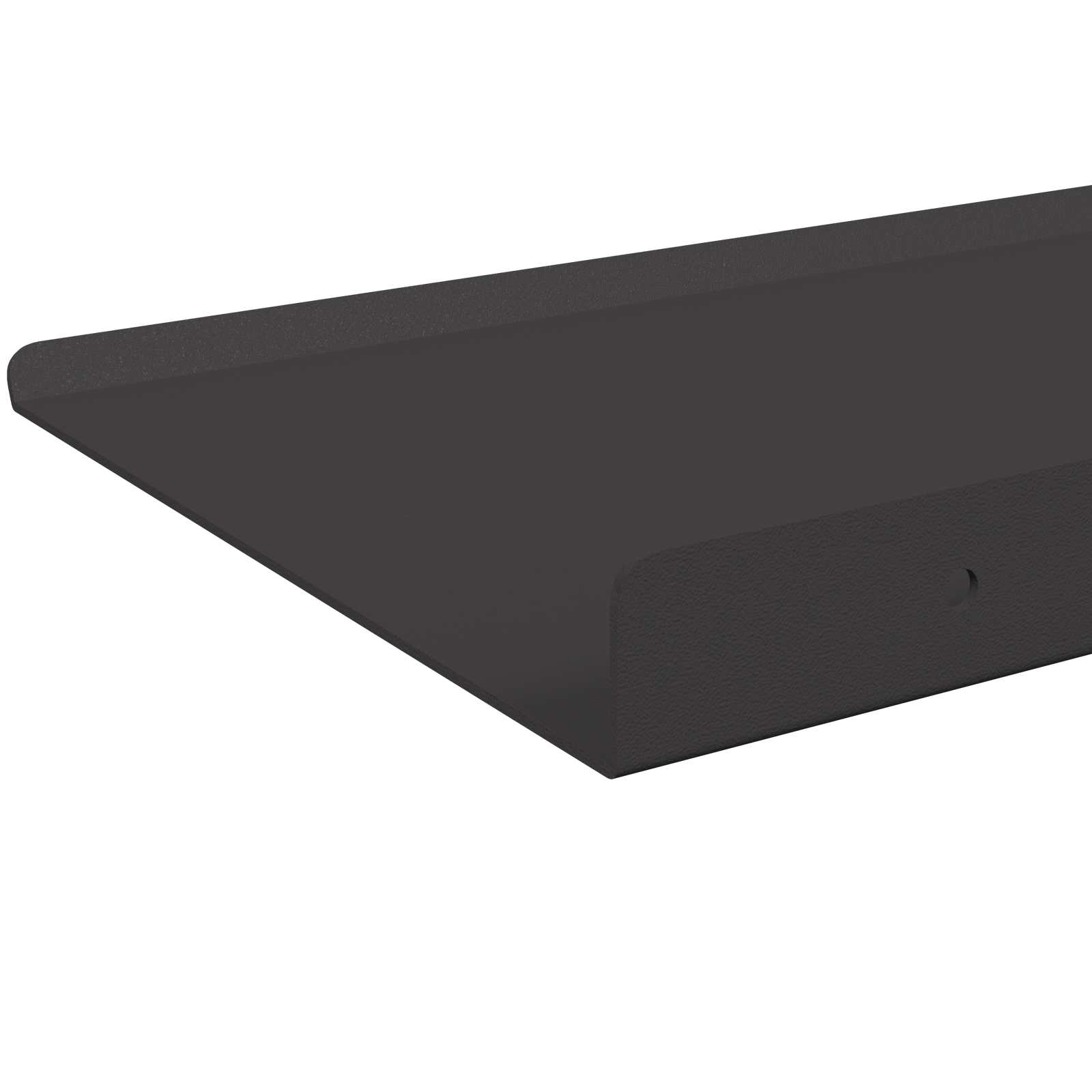 Lebdeća polica Zidne 4 pcs Crna 40 x 18 x 2,5 cm Čelik