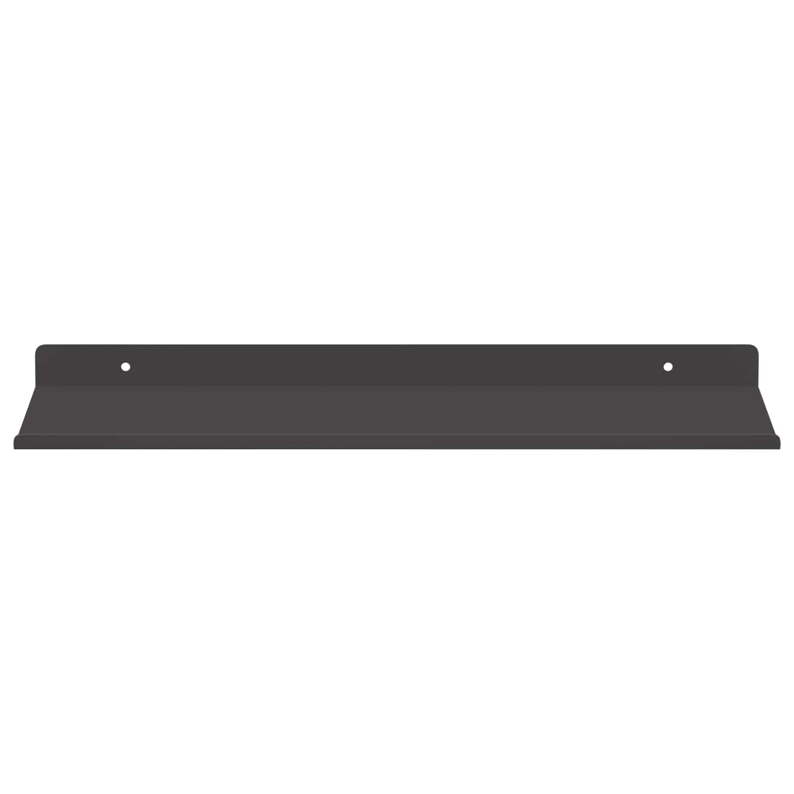 Lebdeća polica Zidne 4 pcs Crna 40 x 18 x 2,5 cm Čelik