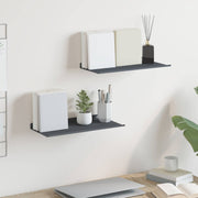 Lebdeća polica Zidne 2 pcs Antracit 40 x 18 x 2,5 cm Čelik