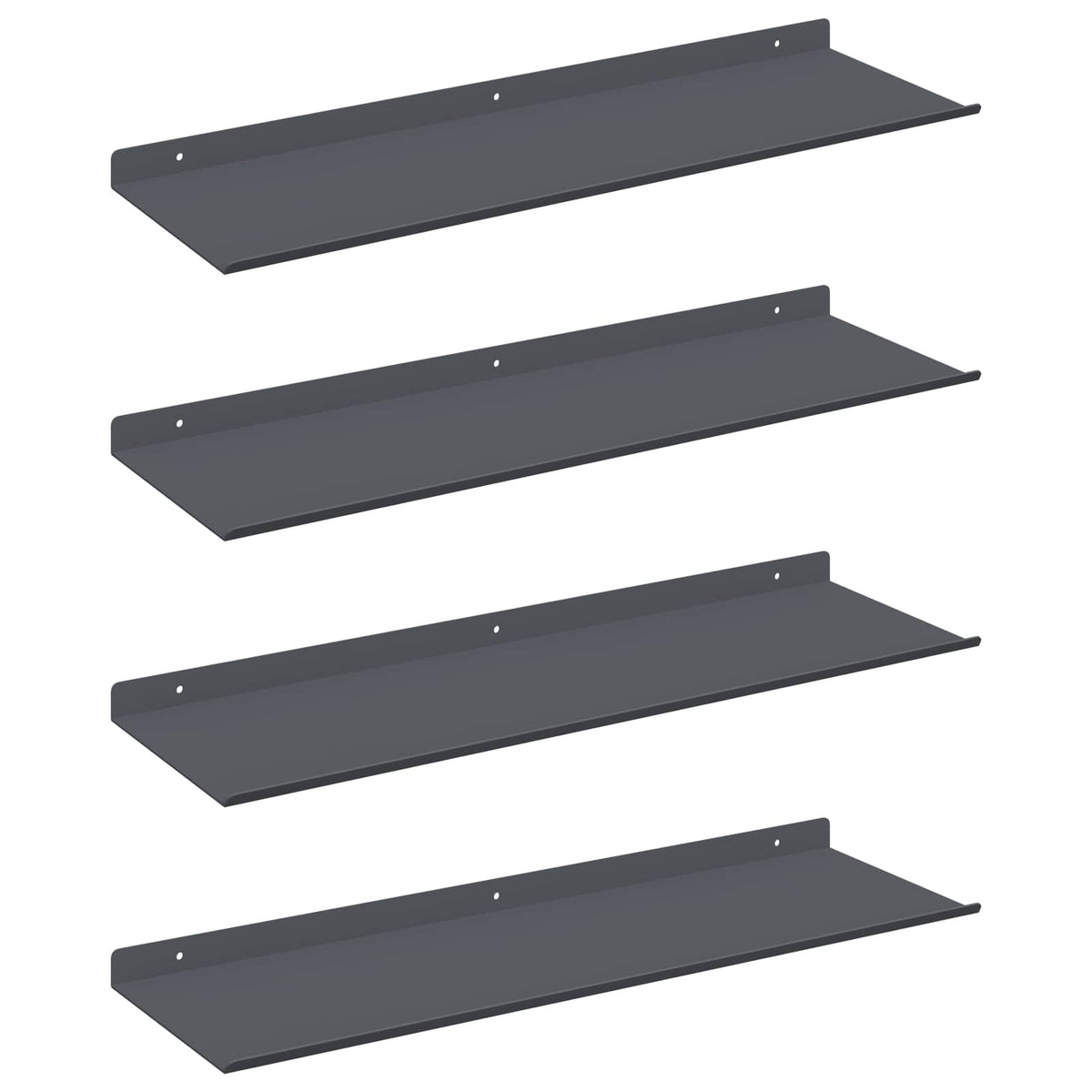 Lebdeća polica Zidne 4 pcs Antracit 60 x 18 x 2,5 cm Čelik