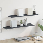Lebdeća polica Zidne 2 pcs Antracit 80 x 18 x 2,5 cm Čelik