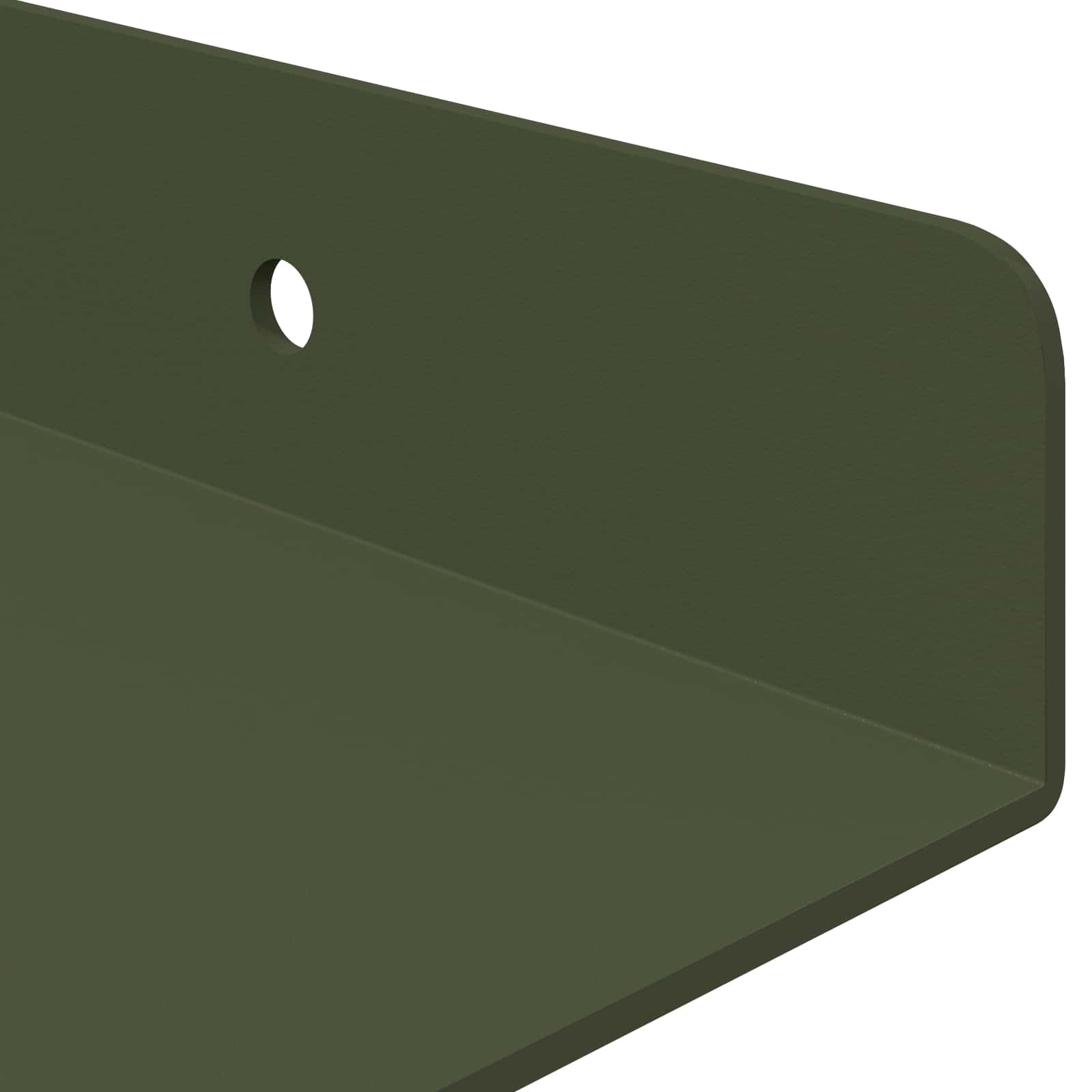 Lebdeća polica 2 pcs Maslinasto zelena 80 x 18 x 2,5 cm Čelik