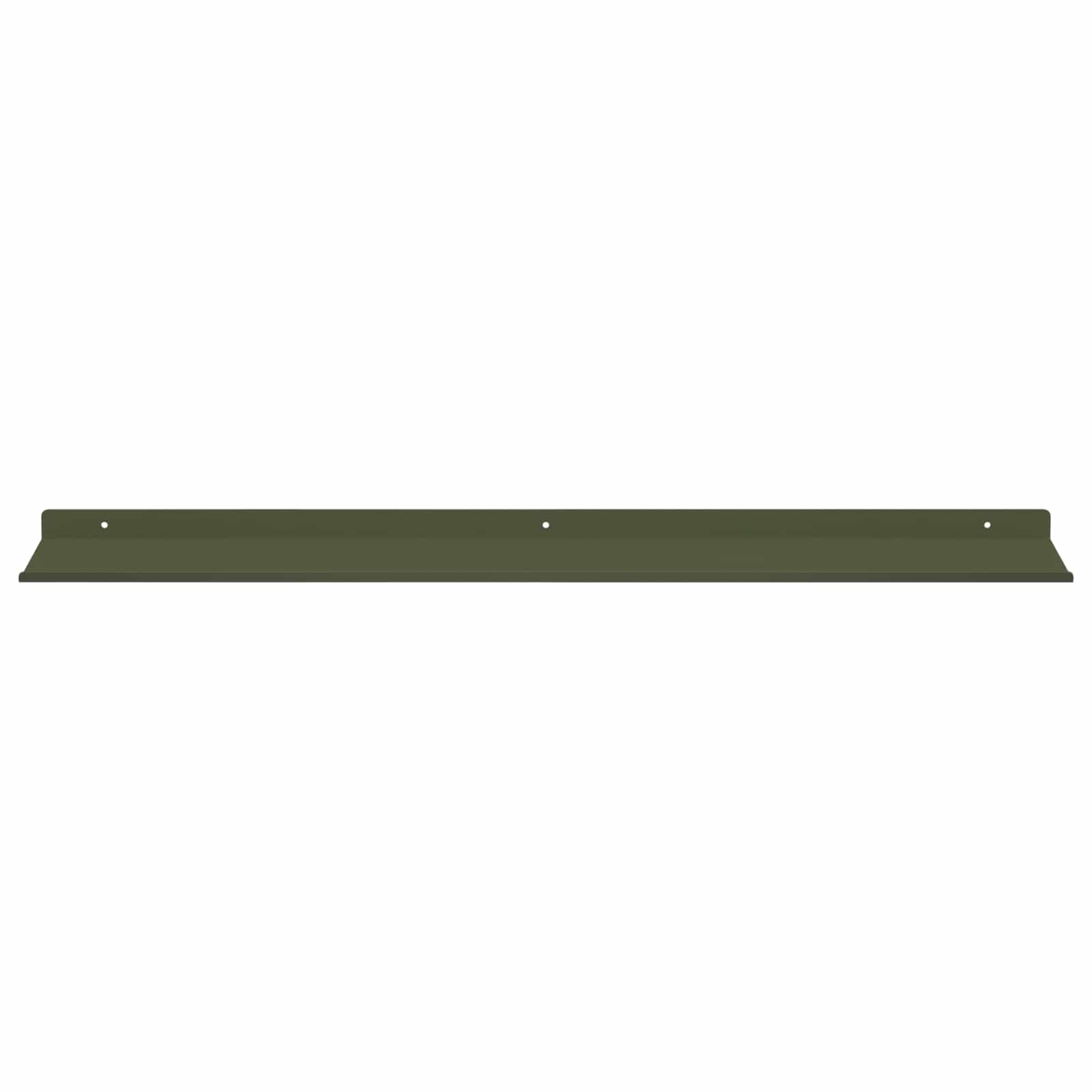 Lebdeća polica 2 pcs Maslinasto zelena 80 x 18 x 2,5 cm Čelik