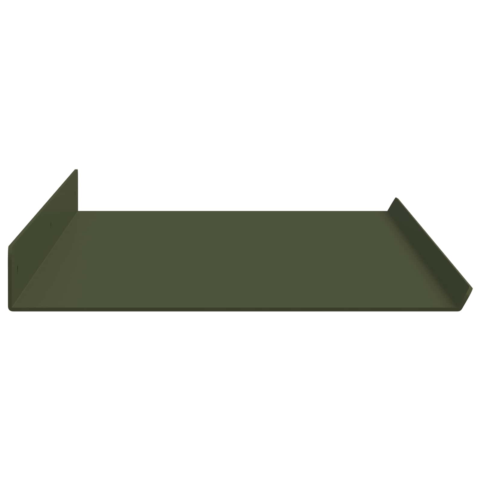Lebdeća polica 2 pcs Maslinasto zelena 80 x 18 x 2,5 cm Čelik