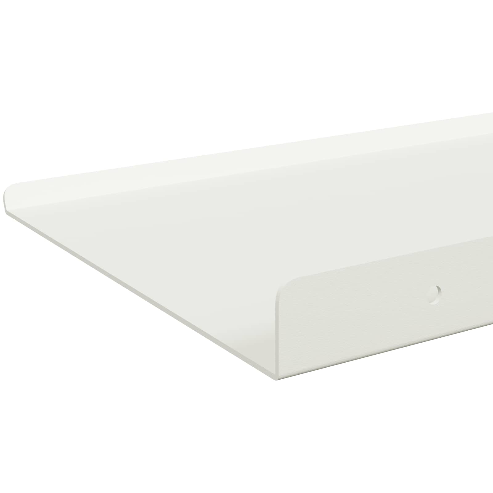 Lebdeća polica Zidne 4 pcs Bijeli 80 x 18 x 2,5 cm Čelik