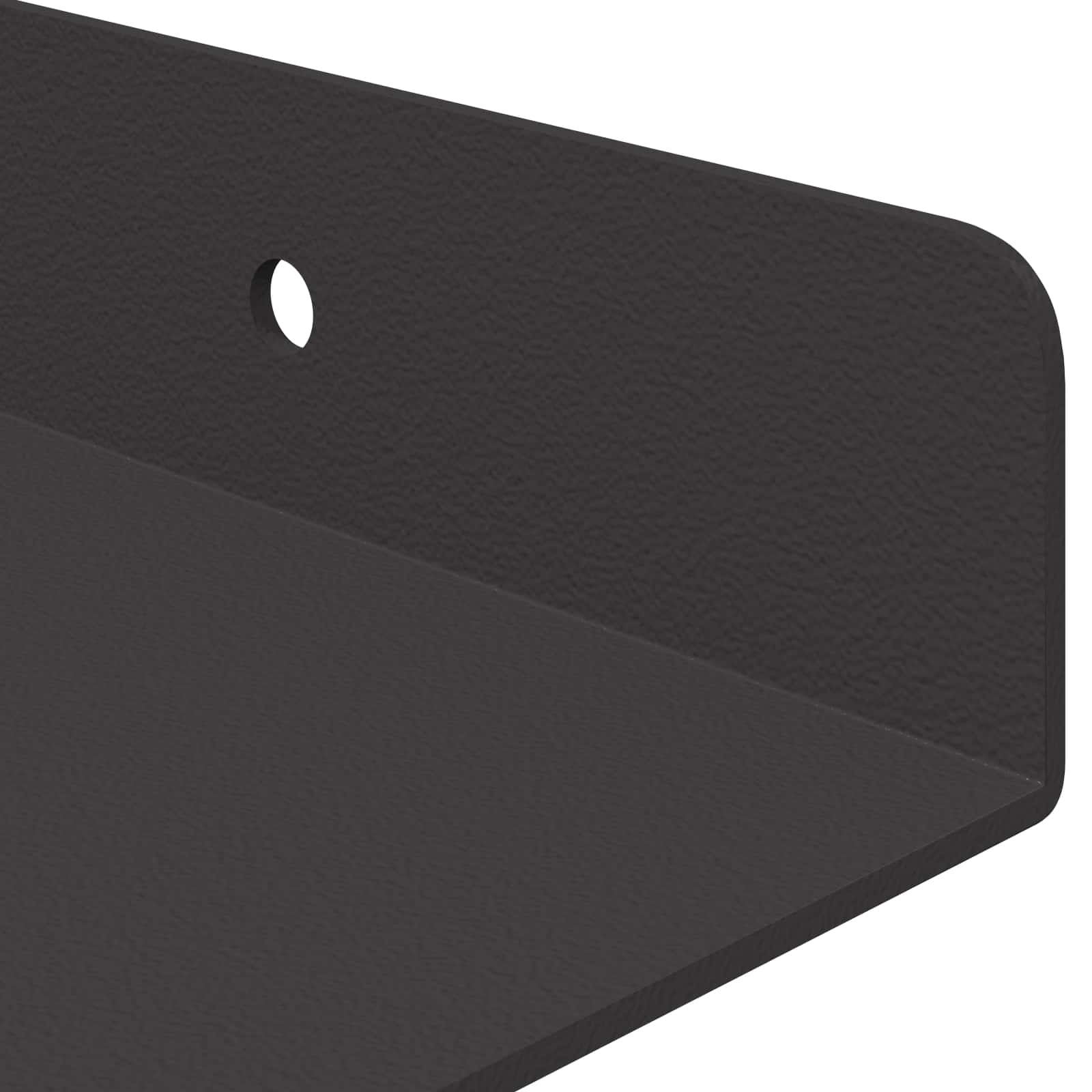Lebdeća polica Zidne 4 pcs Crna 100 x 18 x 2,5 cm Čelik