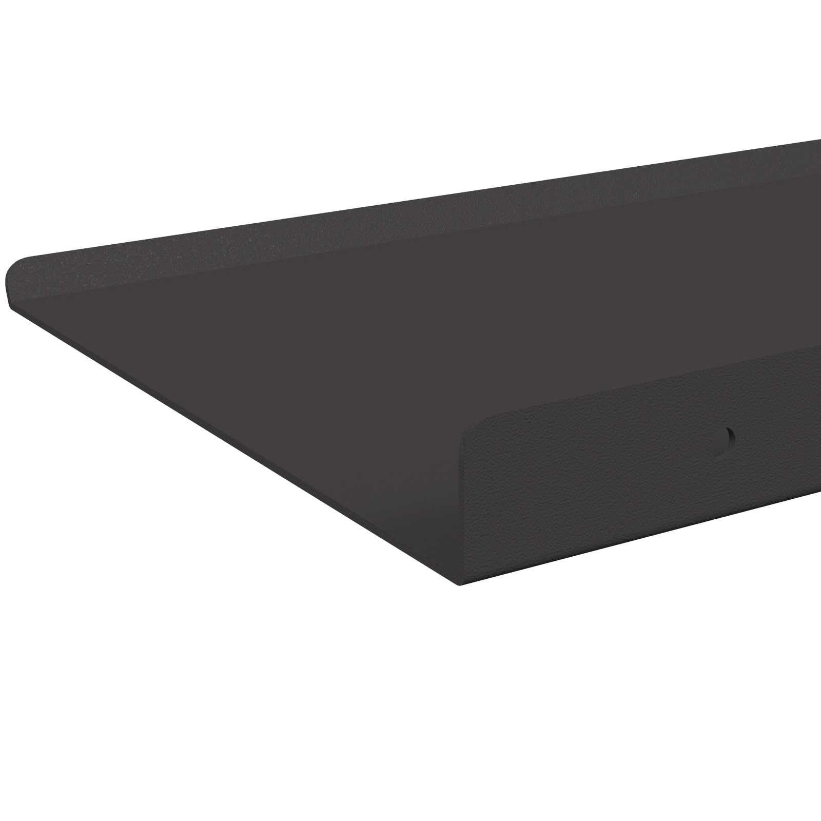 Lebdeća polica Zidne 4 pcs Crna 100 x 18 x 2,5 cm Čelik