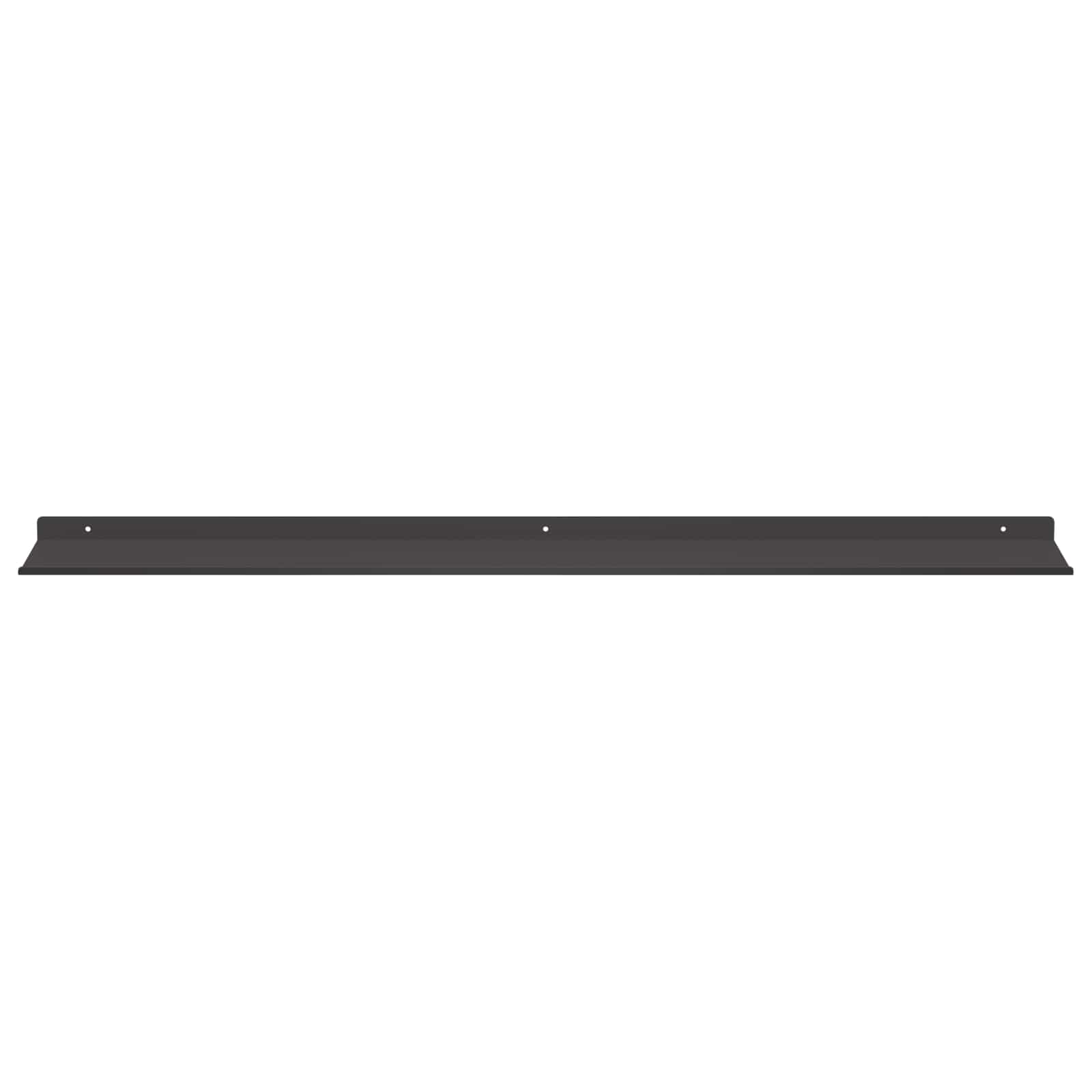 Lebdeća polica Zidne 4 pcs Crna 100 x 18 x 2,5 cm Čelik