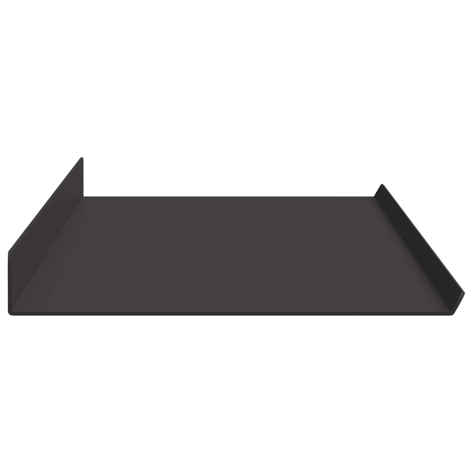 Lebdeća polica Zidne 4 pcs Crna 100 x 18 x 2,5 cm Čelik