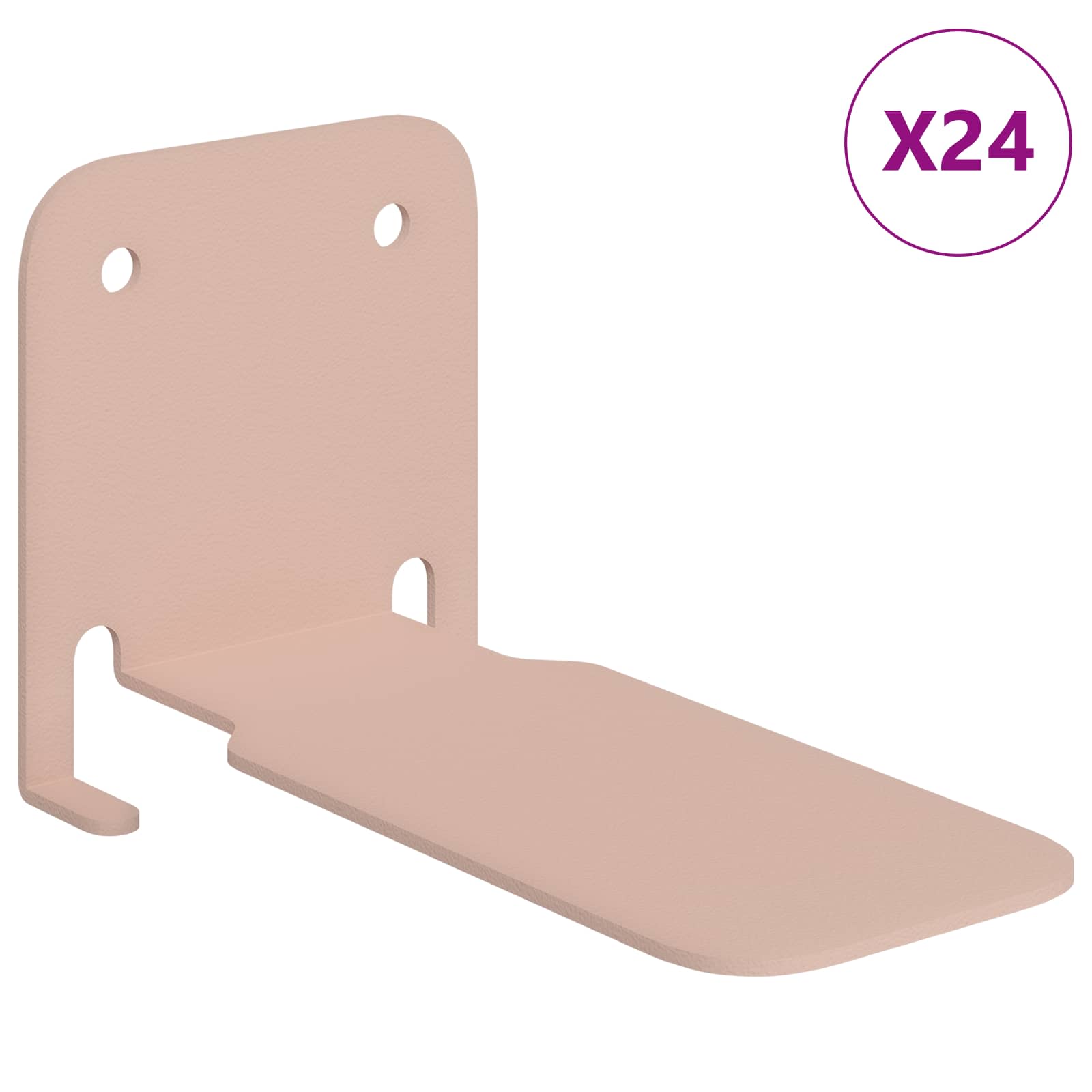 Lebdeća polica s policom 24 pcs Ružičasta 6 x 10,8 x 6,6 cm