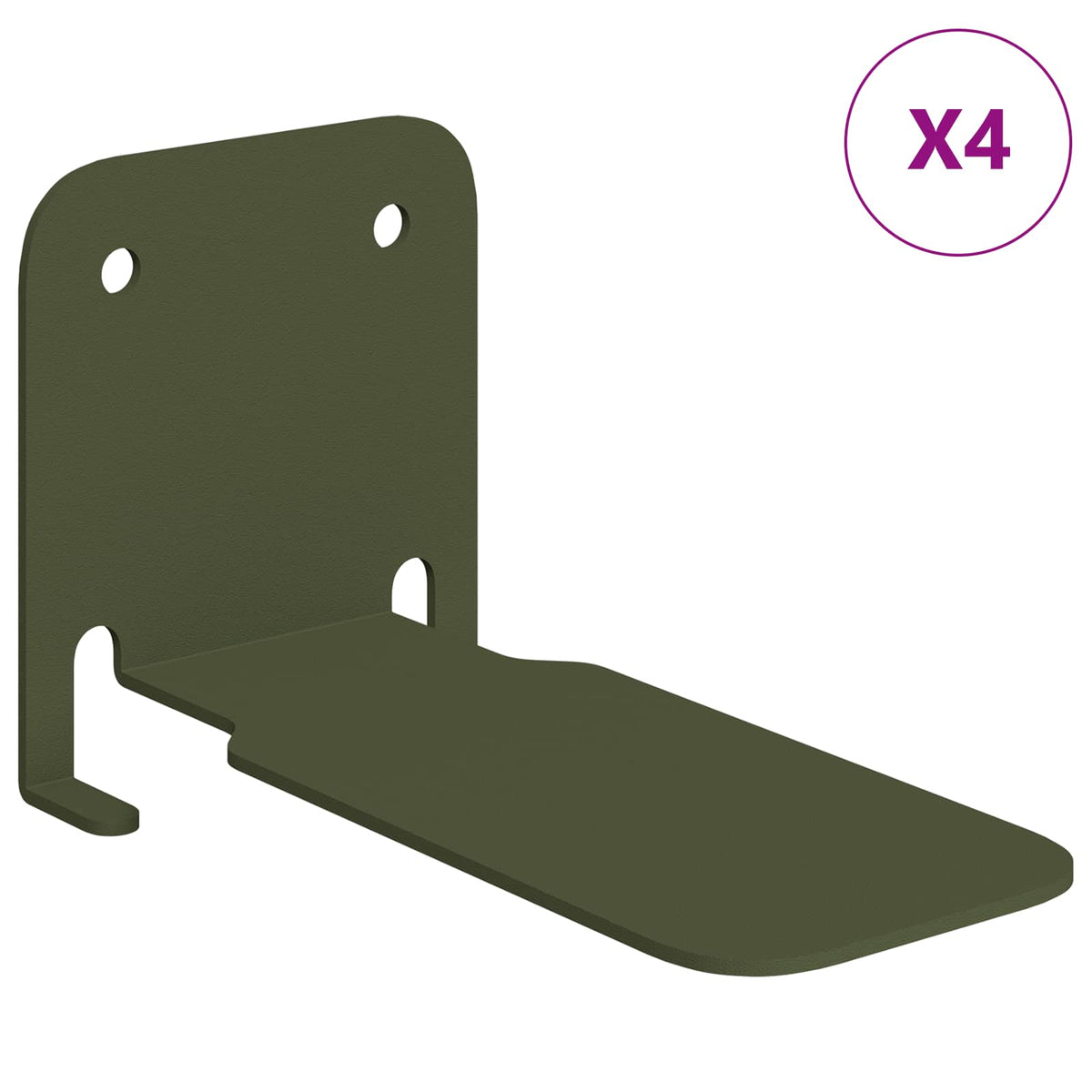 Lebdeća polica Zidne 4 pcs Maslinasto zelena 6 x 10,8 x 6,6 cm