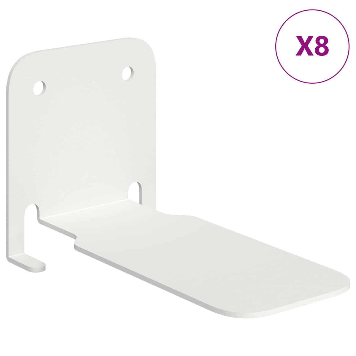 Lebdeća polica s policom Zidne 8 pcs Bijeli 6 x 10,8 x 6,6 cm