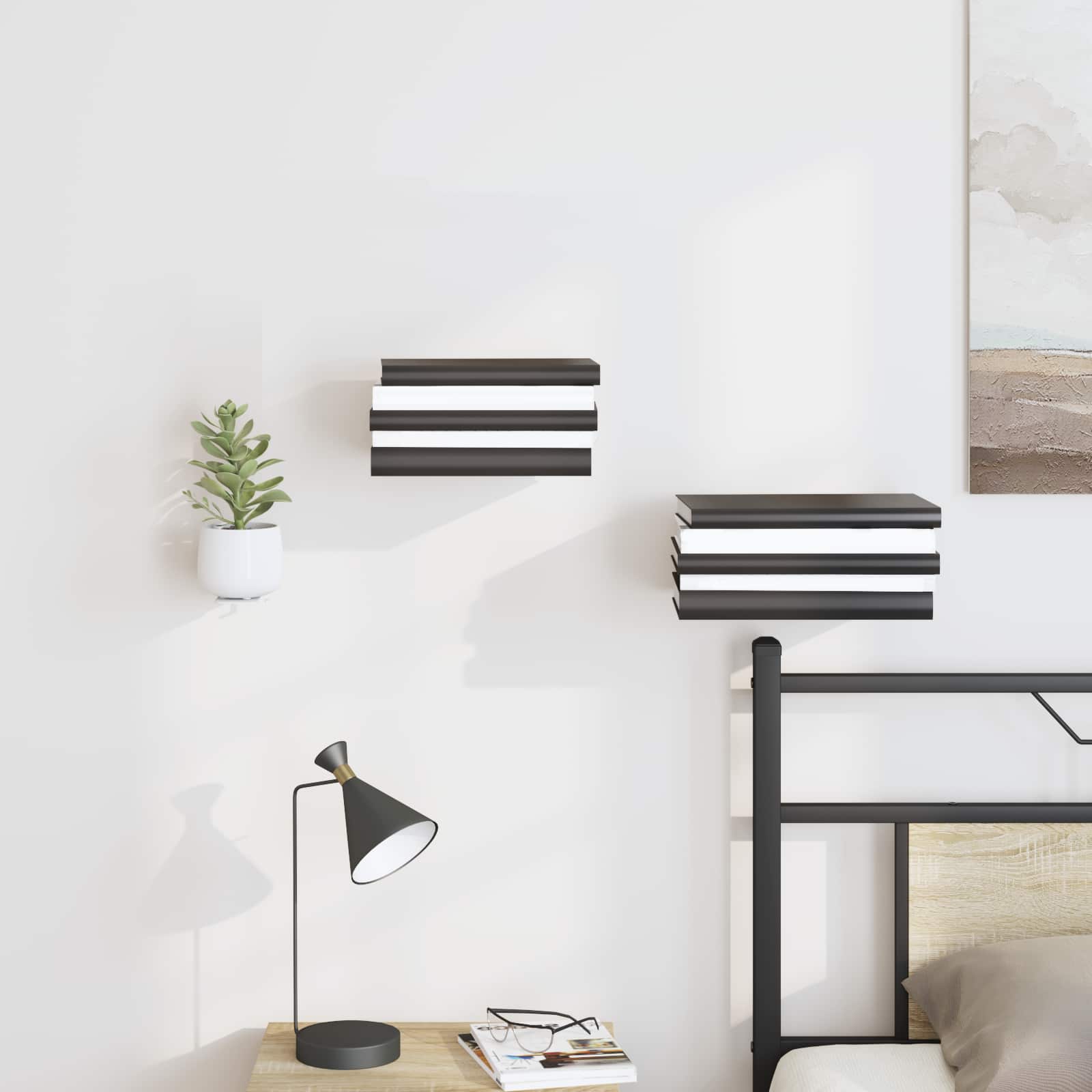 Lebdeća polica s policom Zidne 24 pcs Bijeli 6 x 10,8 x 6,6 cm