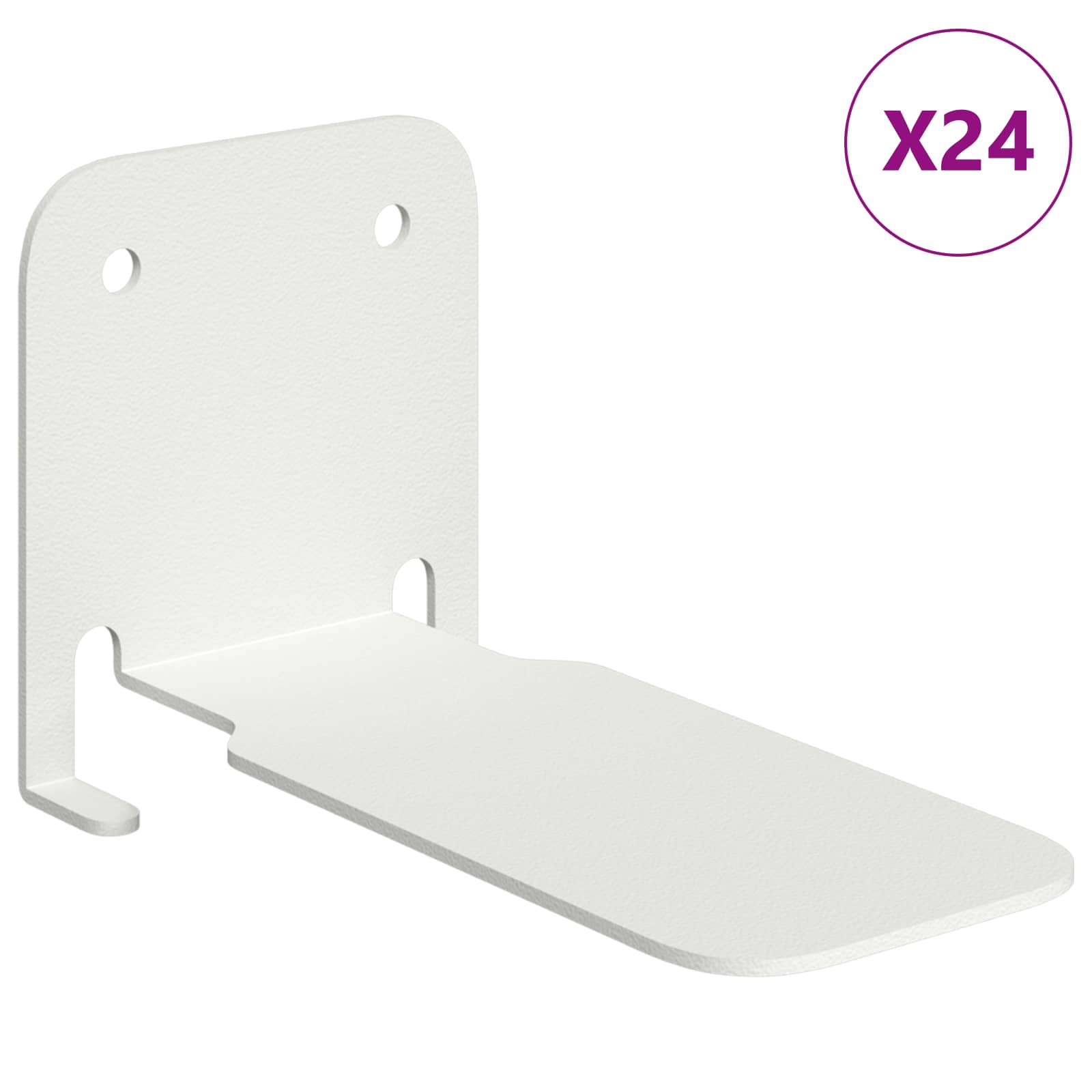 Lebdeća polica s policom Zidne 24 pcs Bijeli 6 x 10,8 x 6,6 cm