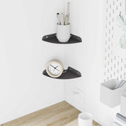 Lebdeća polica s policom s pohranom 2 pcs Crna 15 x 15 x 2 cm