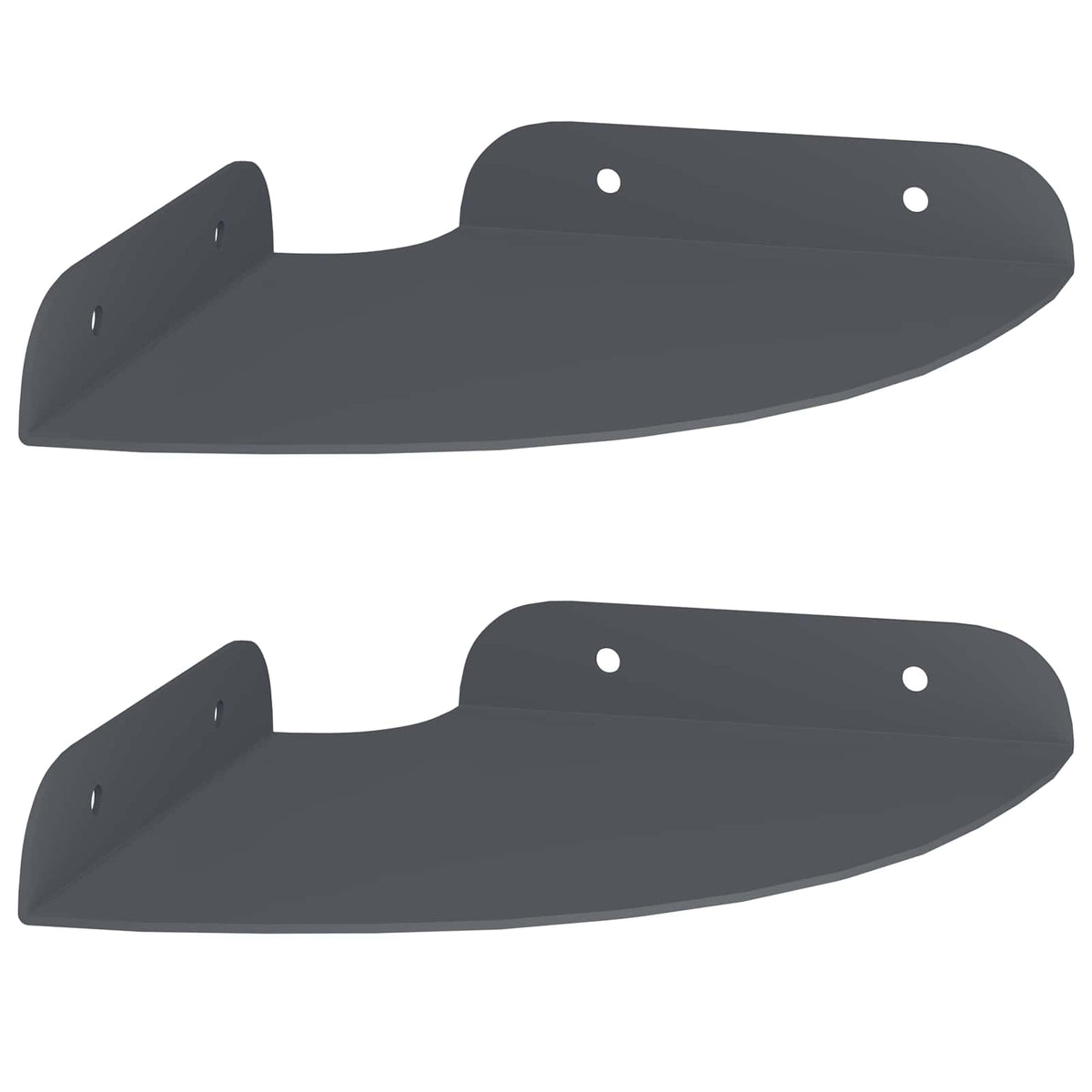 Lebdeća polica s policom 2 pcs Antracit 15 x 15 x 2 cm