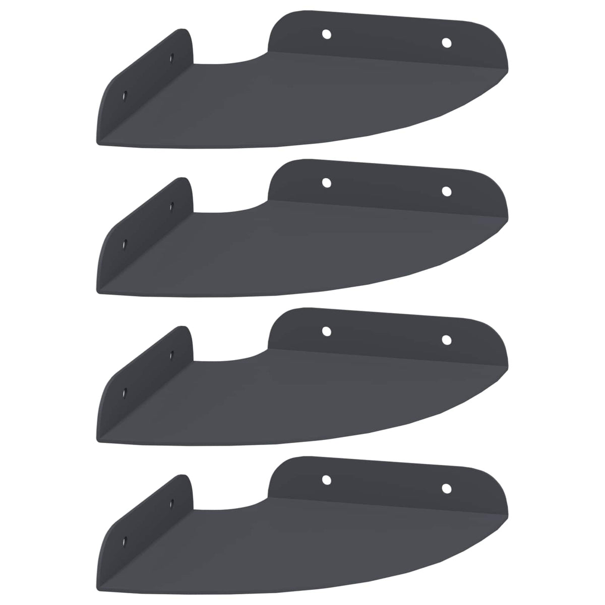Lebdeća polica s policom 4 pcs Antracit 15 x 15 x 2 cm
