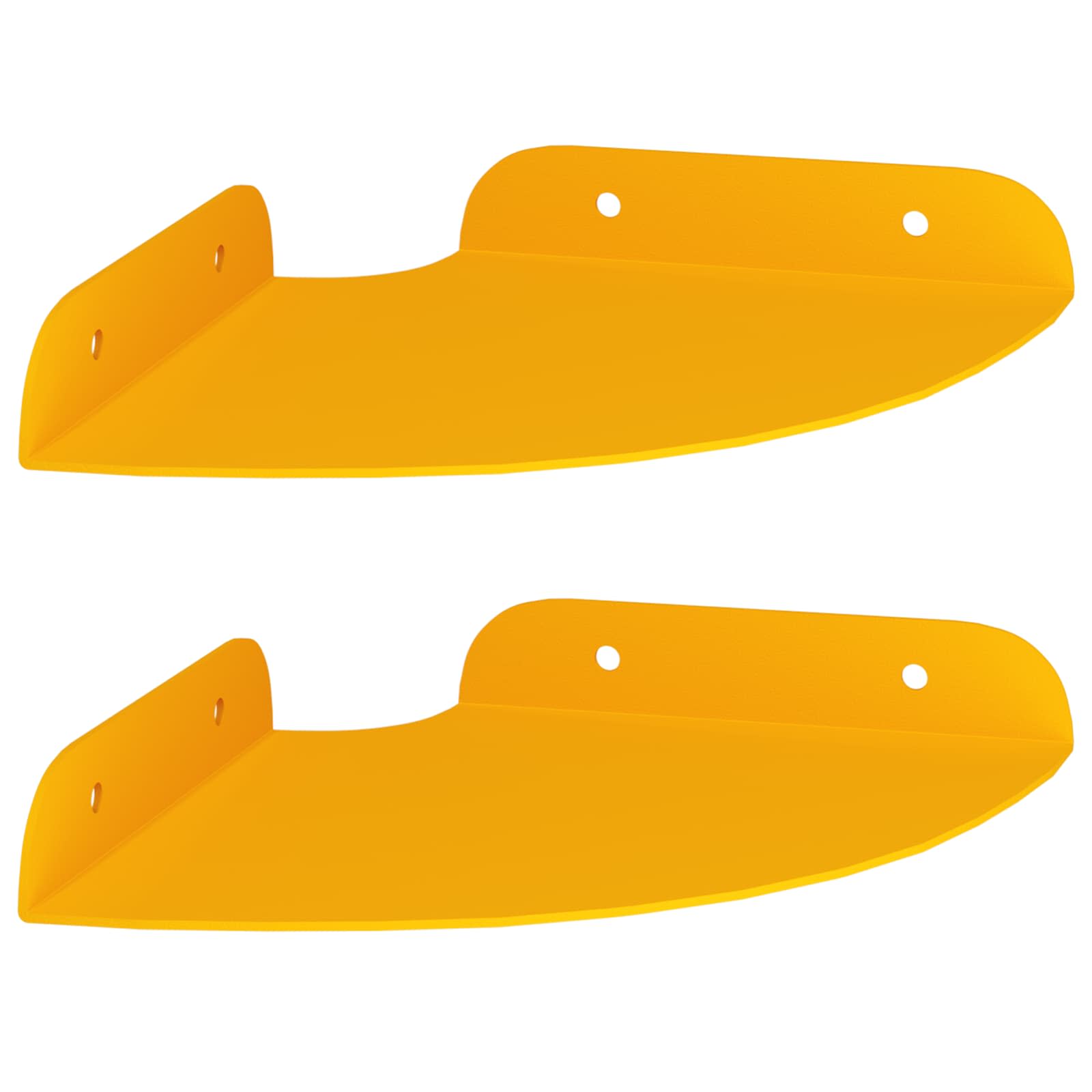Lebdeća polica s policom s pohranom 2 pcs Žuta 15 x 15 x 2 cm