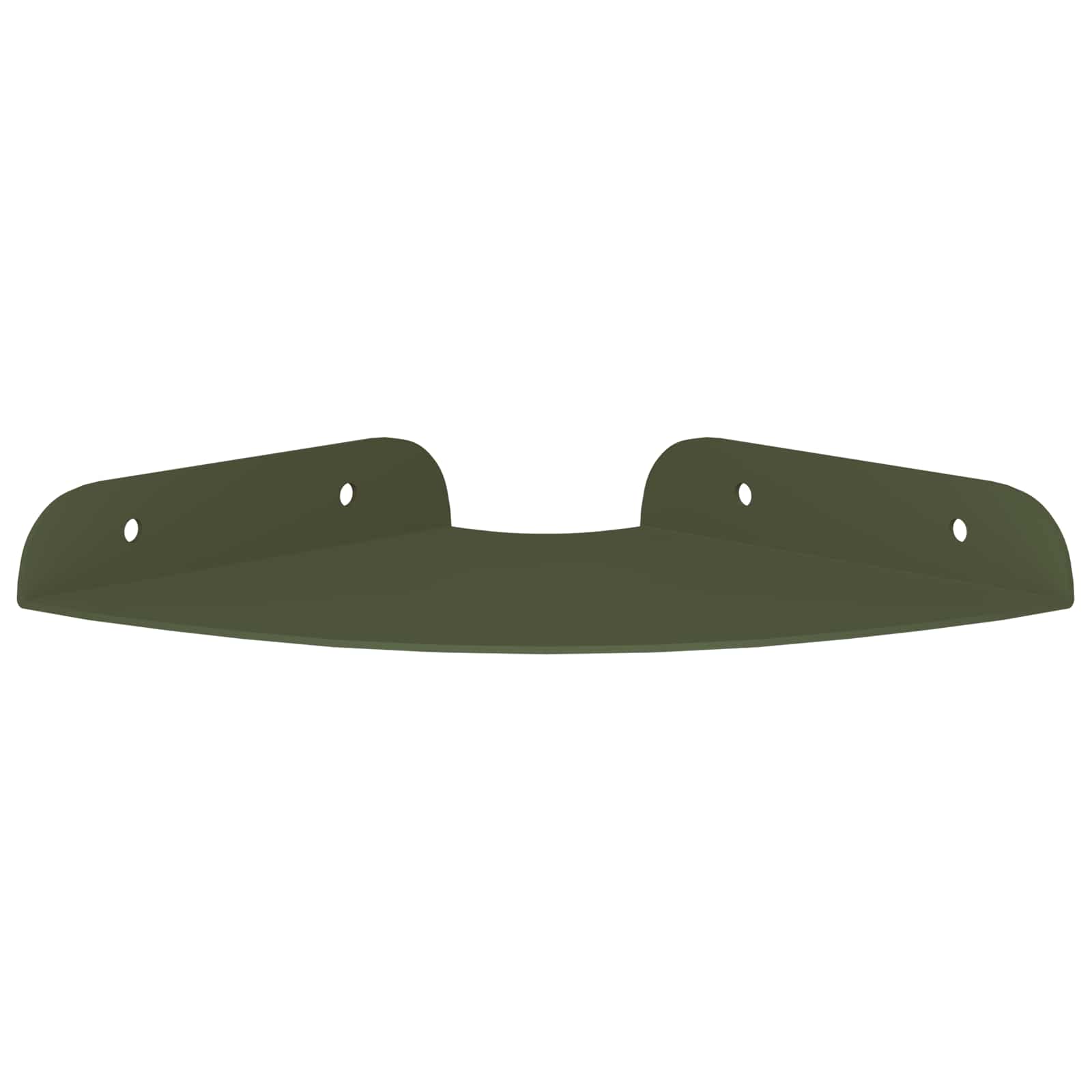 Lebdeća polica s policom 4 pcs Maslinasto zelena 15 x 15 x 2 cm