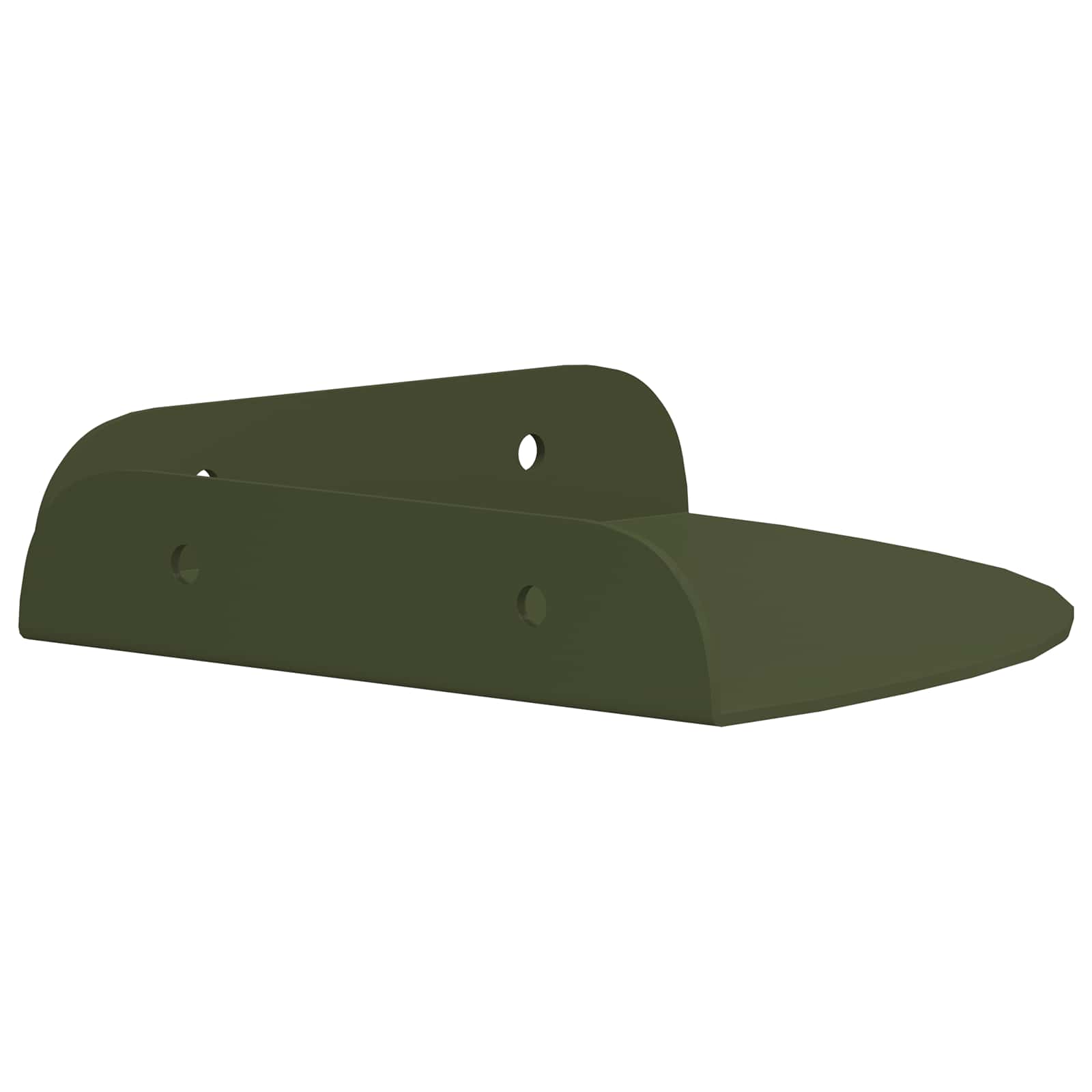 Lebdeća polica s policom 4 pcs Maslinasto zelena 15 x 15 x 2 cm