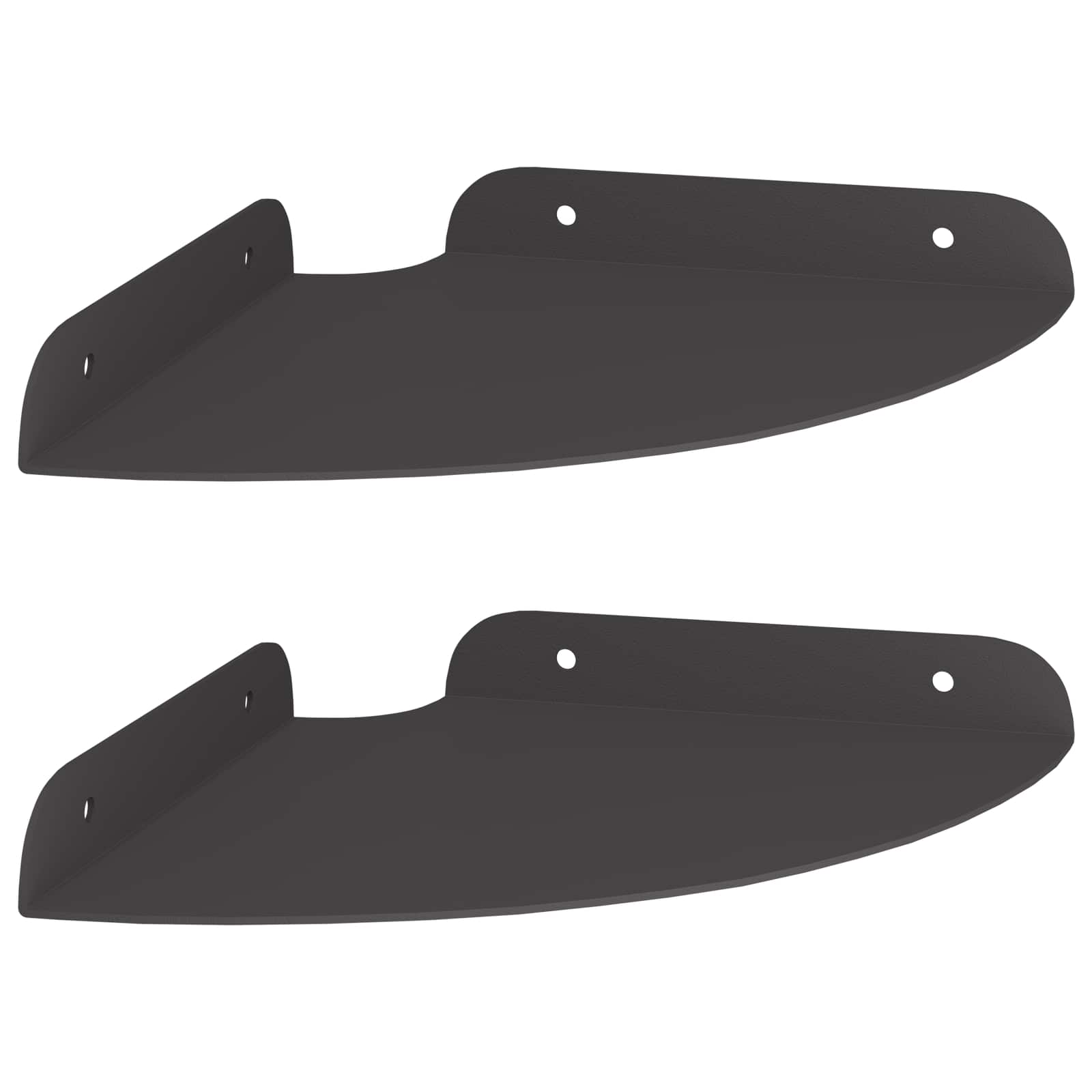 Lebdeća polica s policom s pohranom 2 pcs Crna 18 x 18 x 2 cm