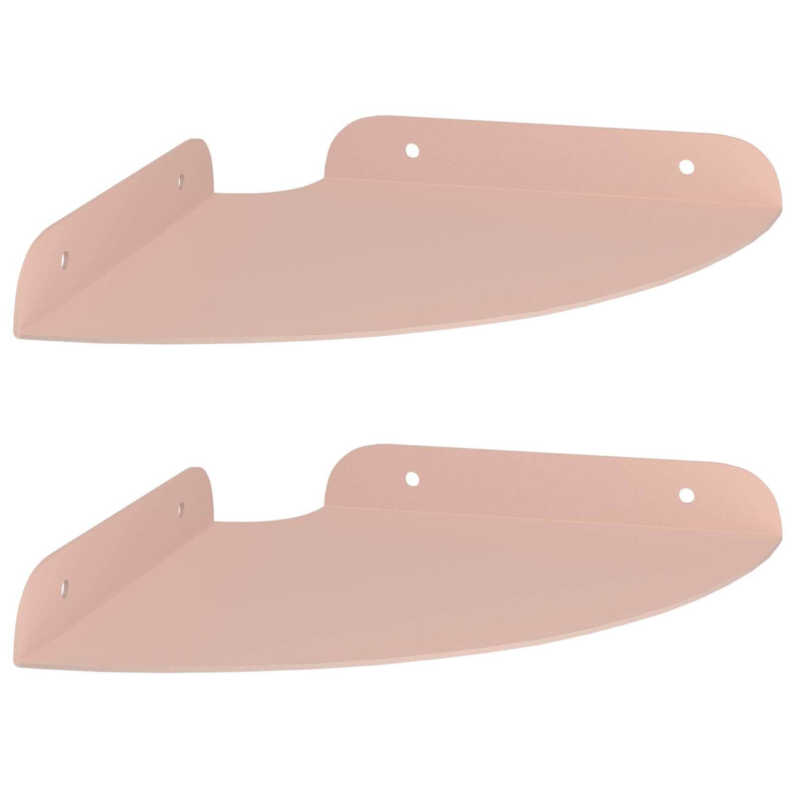 Lebdeća polica s policom 2 pcs Ružičasta 18 x 18 x 2 cm