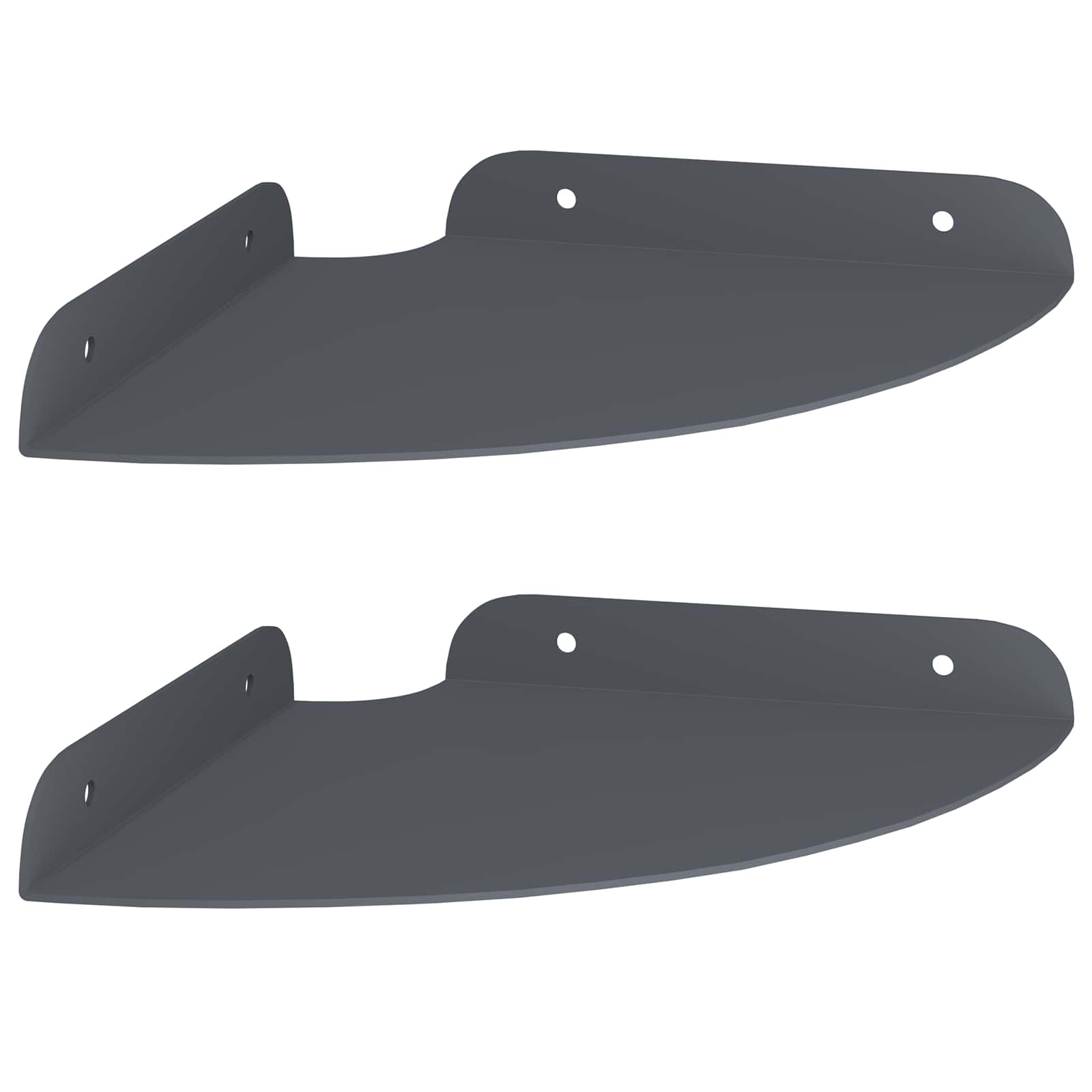 Lebdeća polica s policom 2 pcs Antracit 18 x 18 x 2 cm