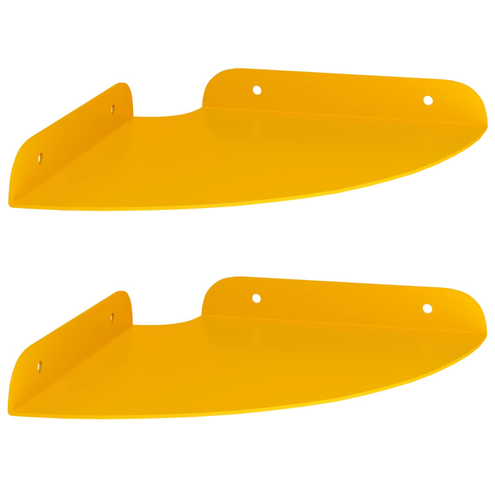 Lebdeća polica s policom s pohranom 2 pcs Žuta 18 x 18 x 2 cm