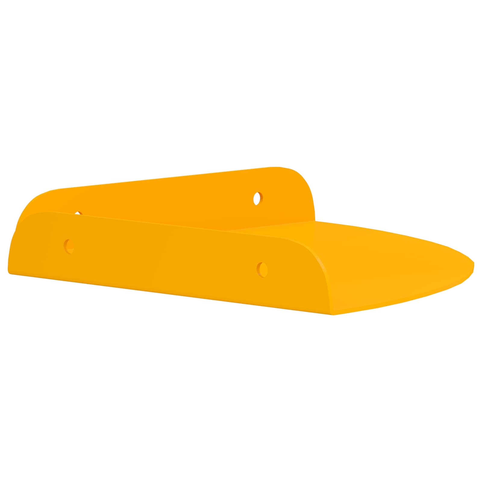 Lebdeća polica s policom s pohranom 4 pcs Žuta 18 x 18 x 2 cm