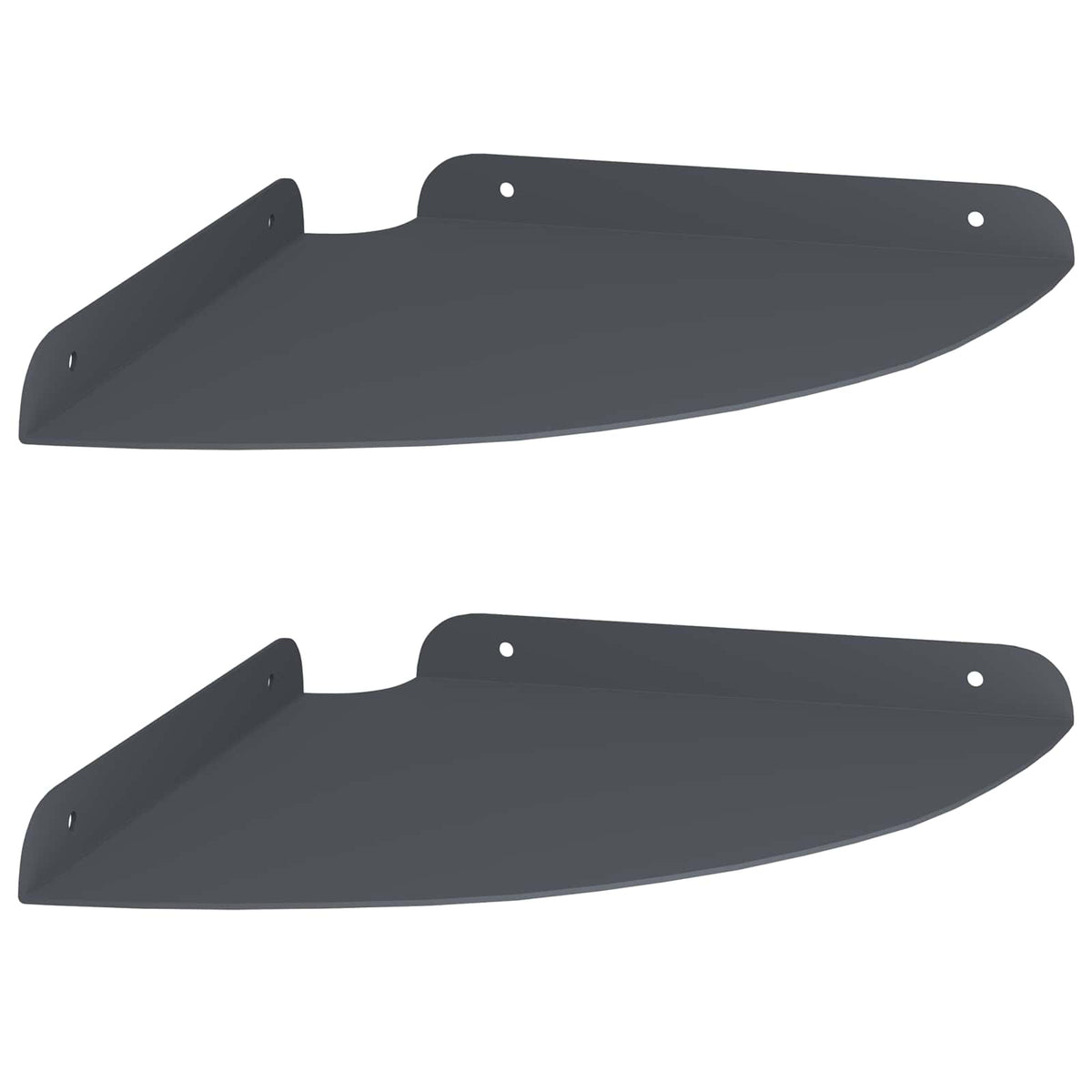 Lebdeća polica s policom 2 pcs Antracit 24 x 24 x 2 cm