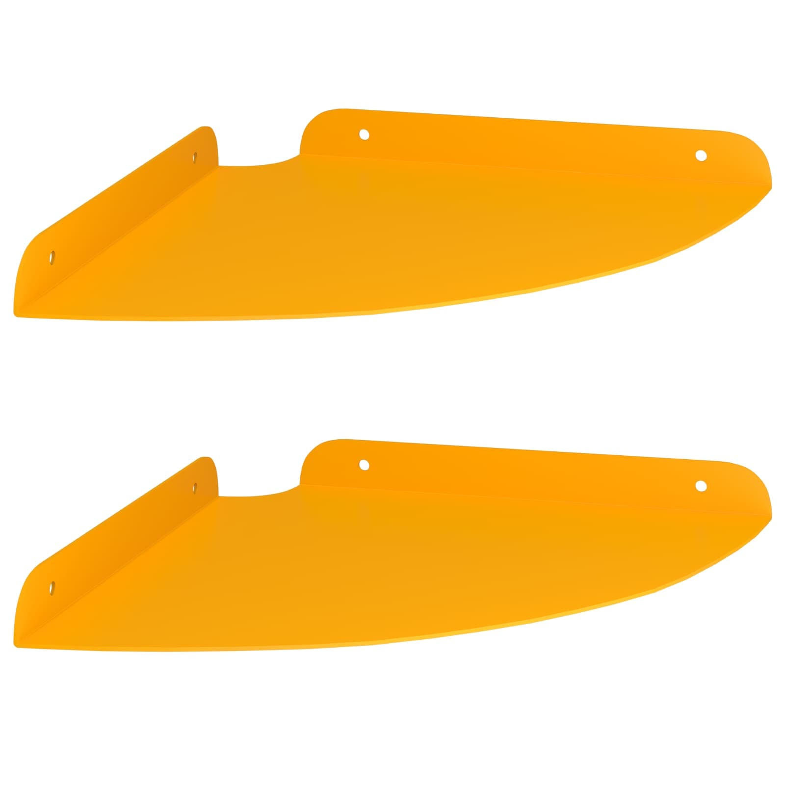 Lebdeća polica s policom s pohranom 2 pcs Žuta 24 x 24 x 2 cm
