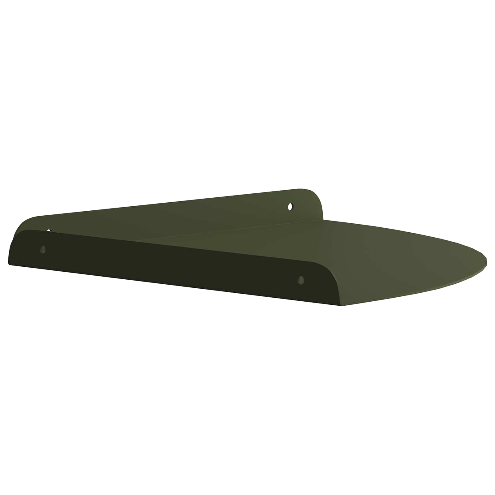 Lebdeća polica s policom 4 pcs Maslinasto zelena 24 x 24 x 2 cm