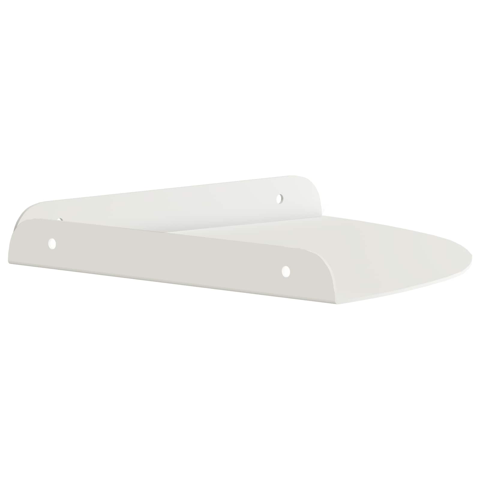 Lebdeća polica s policom s pohranom 2 pcs Bijeli 24 x 24 x 2 cm