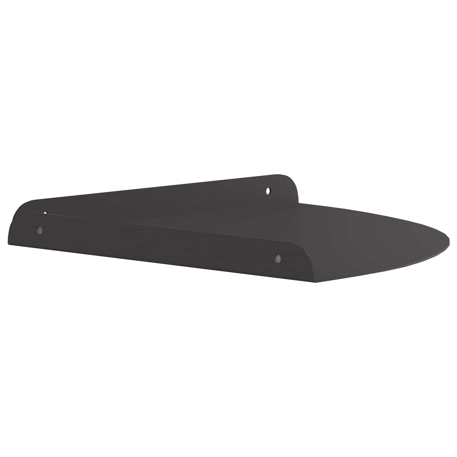Lebdeća polica s policom s pohranom 4 pcs Crna 30 x 30 x 2 cm