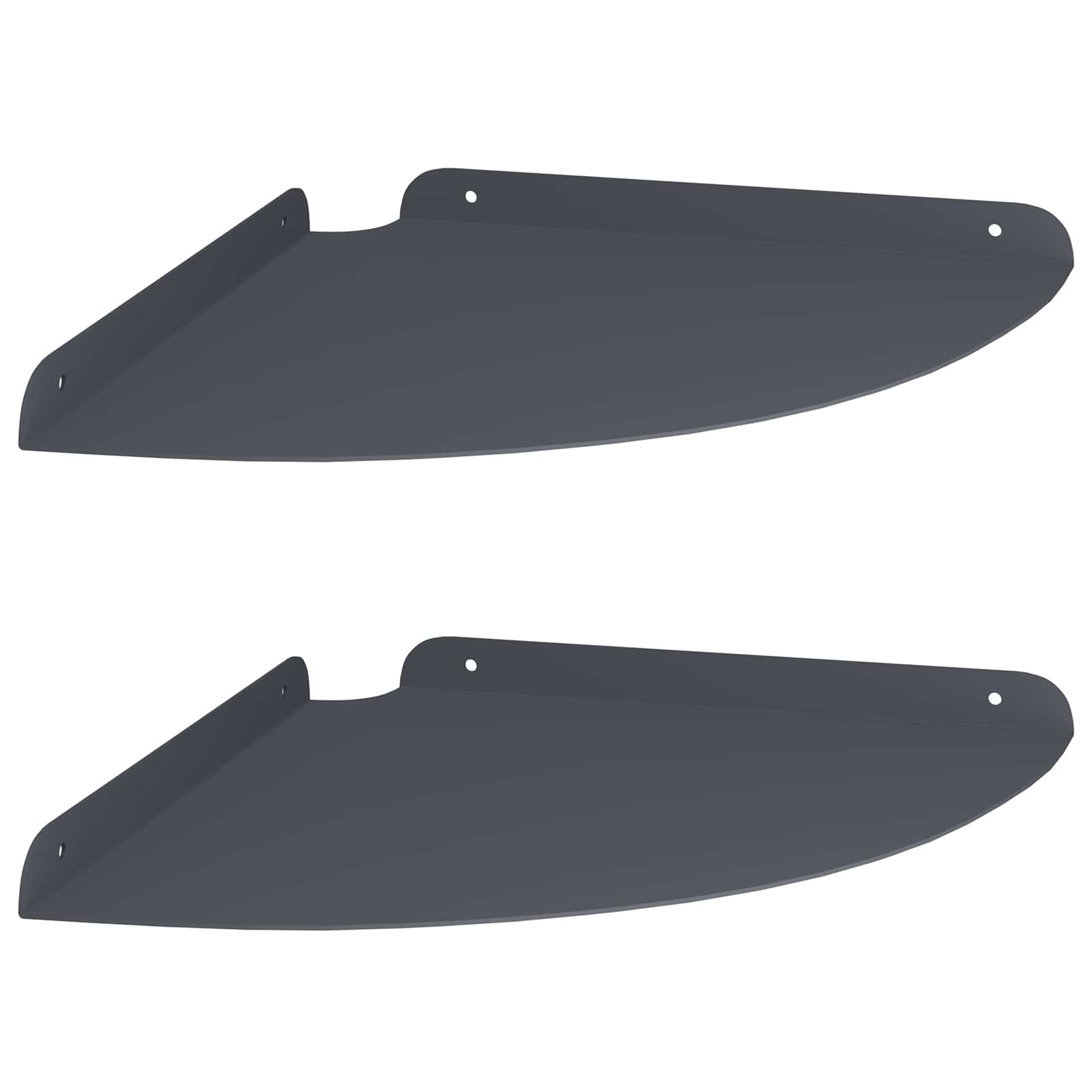 Lebdeća polica s policom 2 pcs Antracit 30 x 30 x 2 cm