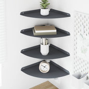 Lebdeća polica s policom 4 pcs Antracit 30 x 30 x 2 cm