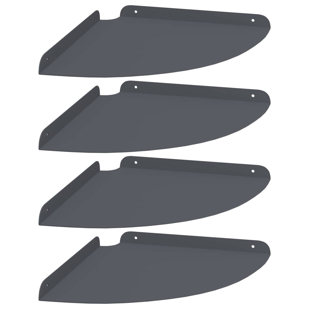 Lebdeća polica s policom 4 pcs Antracit 30 x 30 x 2 cm