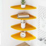 Lebdeća polica s policom s pohranom 4 pcs Žuta 30 x 30 x 2 cm