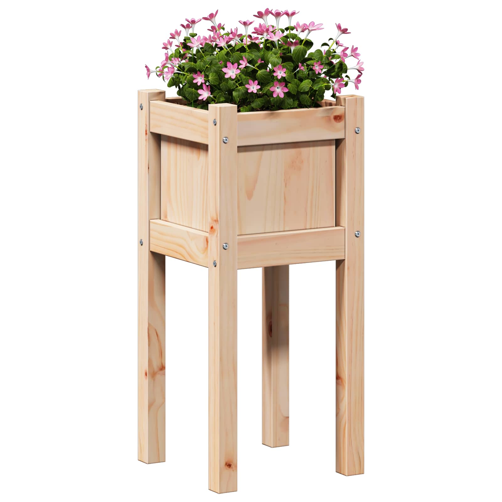Vrtna saksija Priroda 31 x 31 x 70 cm Čvrsto borovo drvo
