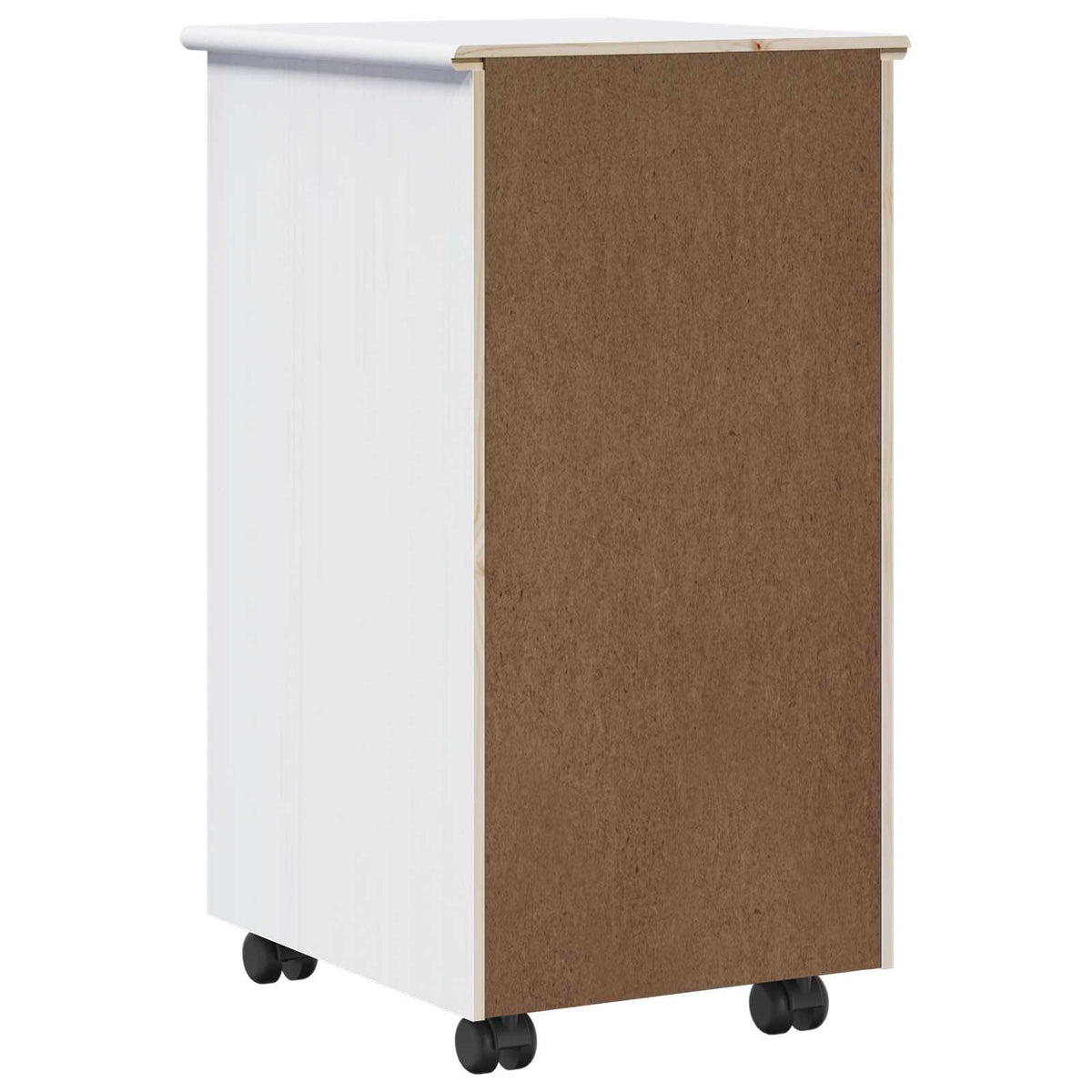 Mobilni ormar Bijelo 34 x 39 x 65,5 cm Čvrsto borovo drvo