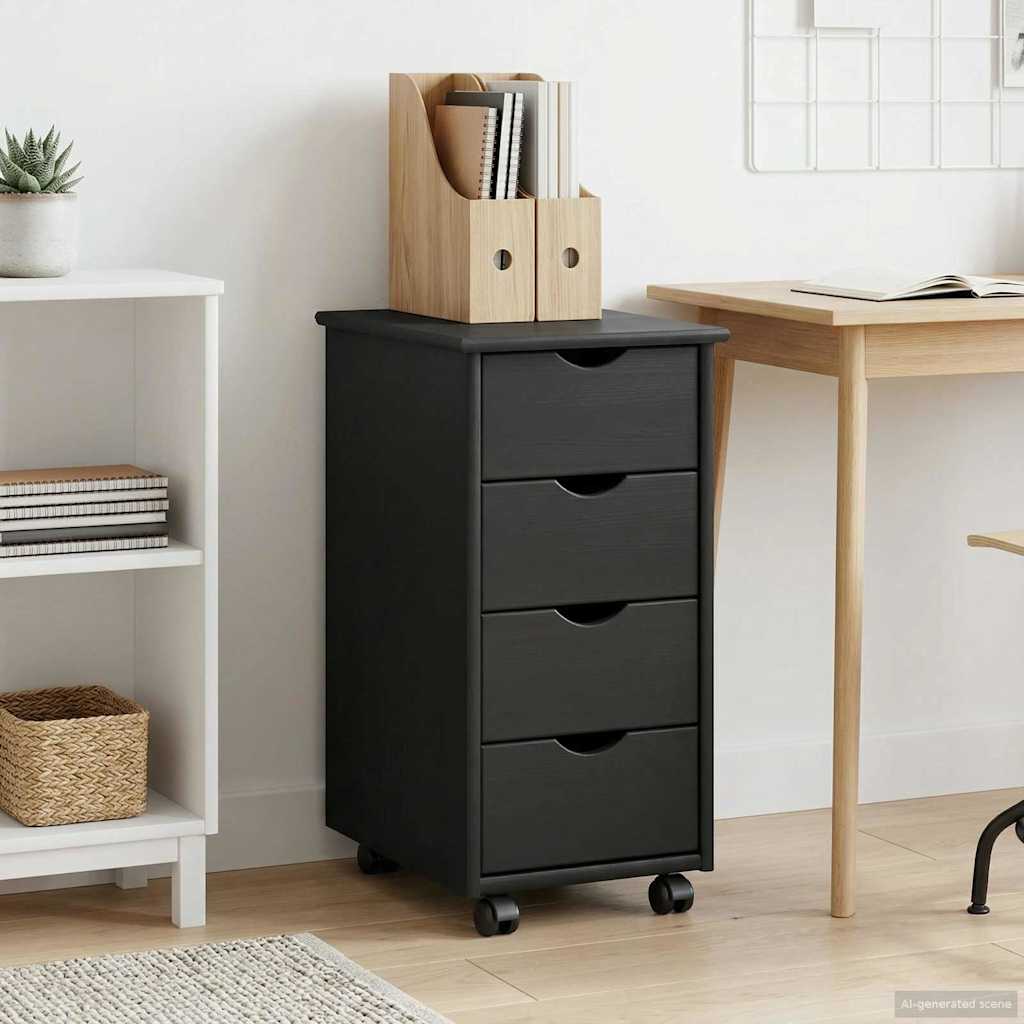 Mobilni ormar Siva 34 x 39 x 65,5 cm Čvrsto borovo drvo