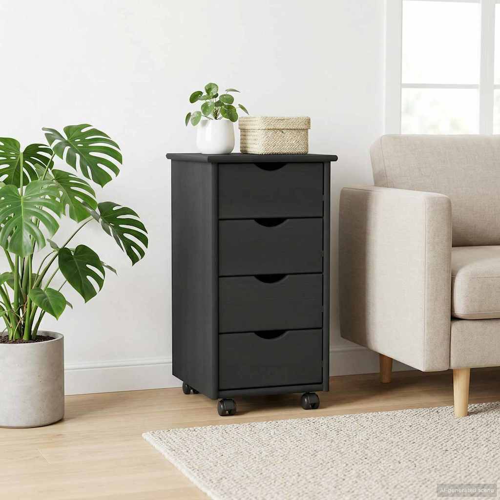 Mobilni ormar Siva 34 x 39 x 65,5 cm Čvrsto borovo drvo