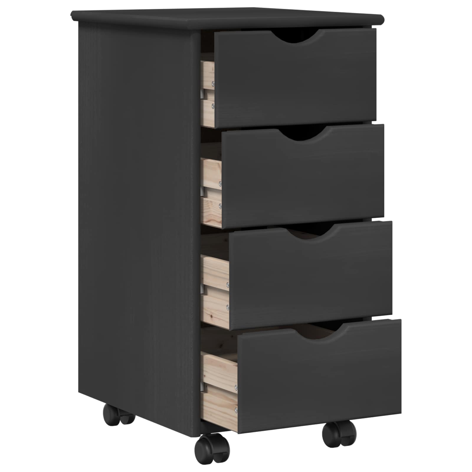 Mobilni ormar Siva 34 x 39 x 65,5 cm Čvrsto borovo drvo