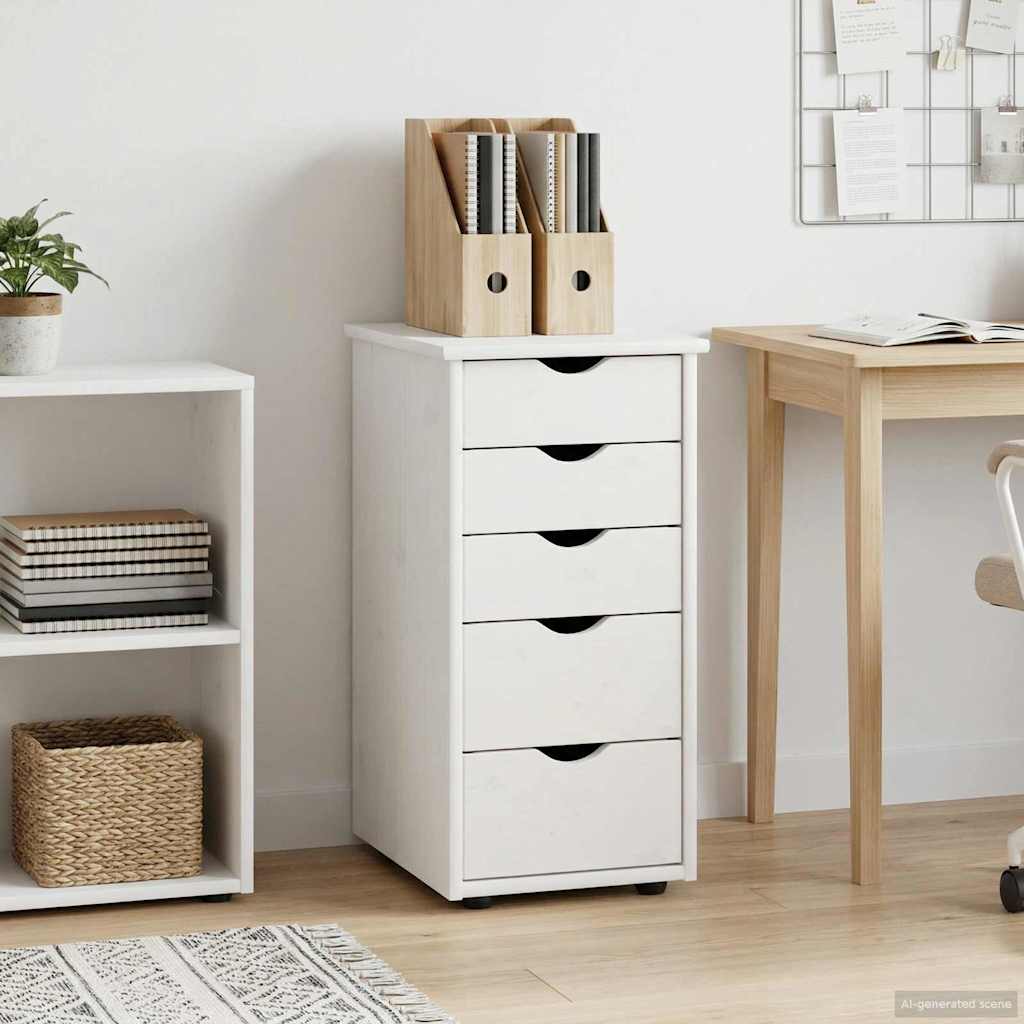 Cabinet Bijelo 34 x 39 x 61,5 cm Čvrsto borovo drvo